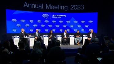 Saudi Minister of Finance Mohammed al-Jadaan is pictured on a World Economic Panel in Davos.  (screengrab)