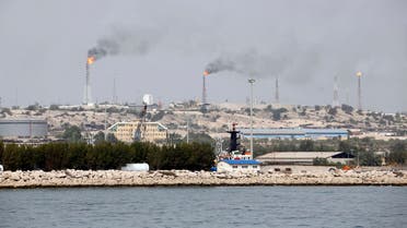 A picture taken on March 12, 2017, shows a view of an oil facility in Iran’s Khark Island, on the shore of the Gulf. (AFP)