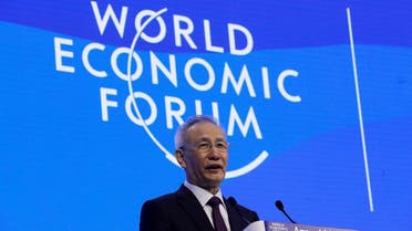 China's Vice-Premier Liu He addresses the World Economic Forum (WEF), in Davos, Switzerland, January 17, 2023. REUTERS/Arnd Wiegmann