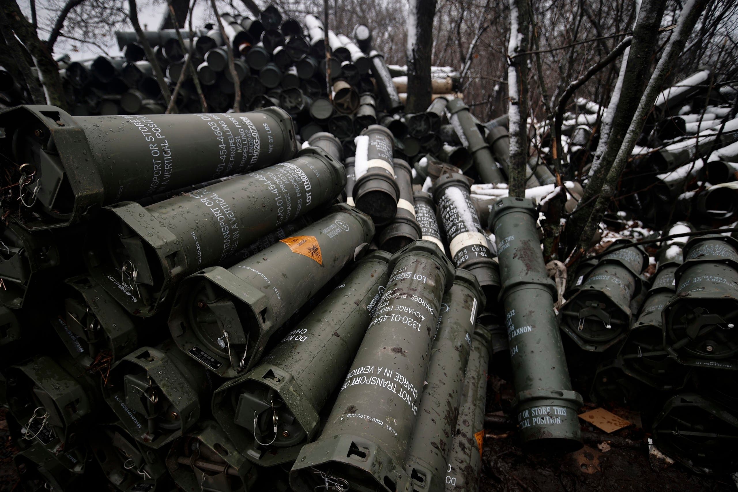 ذخائر خزنها الجيش الأوكراني على جبهات القتال في دونيتسك