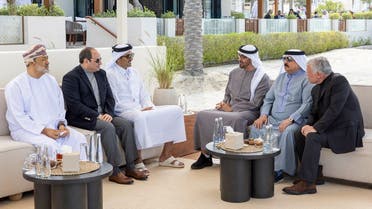  The United Arab Emirates President Sheikh Mohamed bin Zayed Al Nahyan meets with the leaders of Oman, Bahrain, Qatar, Jordan and Egypt in Abu Dhabi. (WAM)