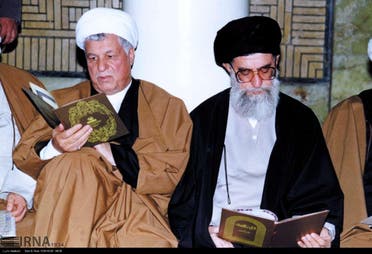 الرئيس الراحل هاشمي رفسنجاني والمرشد الاعلى علي خامنئي