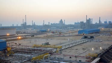 An undated picture shows a view of the al-Zour oil and gas installations, in the south of the Gulf state of Kuwait. (AFP)