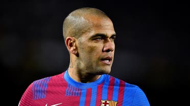 In this file photo taken on February 27, 2022 Barcelona’s Brazilian defender Dani Alves looks on during the Spanish league football match between FC Barcelona and Athletic Club Bilbao at the Camp Nou stadium in Barcelona. (AFP)