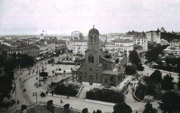 A picture of the church after the attack
