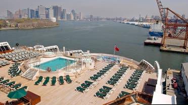 The rear deck of the ocean liner Queen Mary 2 is seen at the new Brooklyn Cruise Terminal in New York. (File photo: Reuters)