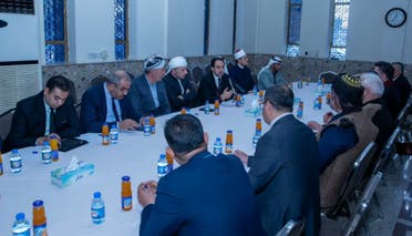 اجتماع الوفد "مجلس حكماء المسلمين" خلال زيارته لأربيل