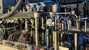 An Atom Computing’s Phoenix quantum computer is seen in Berkeley, California, on July 21, 2022. (Reuters)
