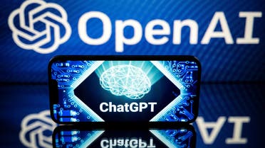This picture taken on January 23, 2023 in Toulouse, southwestern France, shows screens displaying the logos of OpenAI and ChatGPT. ChatGPT is a conversational artificial intelligence software application developed by OpenAI. (Photo by Lionel BONAVENTURE / AFP)
