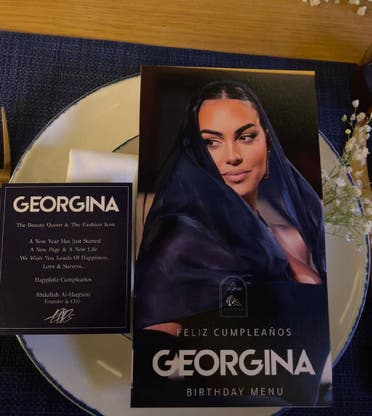 Georgina Rodriguez celebrates her 29th birthday in Armenian restaurant Lavash in Riyadh, Saudi Arabia. (Screengrab) 