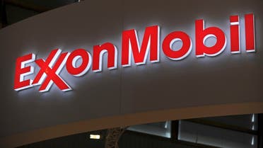A picture shows the logo of US oil and gas giant ExxonMobil during the World Gas Conference exhibition in Paris on June 2, 2015. (AFP) 