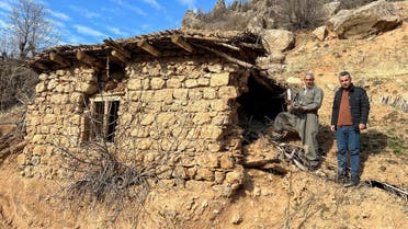 Sararo villagers show the damage, they say, was caused by Turkish bombardment on their village, in Dohuk, Iraq, December 27, 2022. (Reuters)