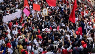Hundreds of Myanmar anti-junta protesters rally in Bangkok