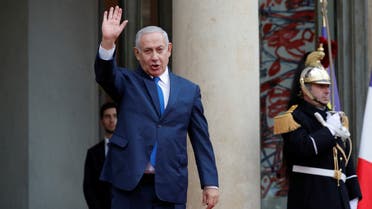 Israel Prime Minister Benjamin Netanyahu arrives for a lunch at the Elysee Palace in Paris as part of the commemoration ceremony for Armistice Day, 100 years after the end of the First World War, France, November 11, 2018. (File photo: Reuters)