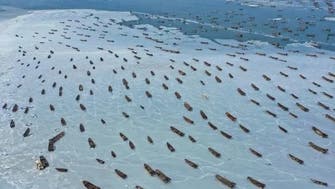 بحیرہ چین میں ماہی گیری کی سینکڑوں کشتیاں منجمد  ہوکر پھنس گئیں