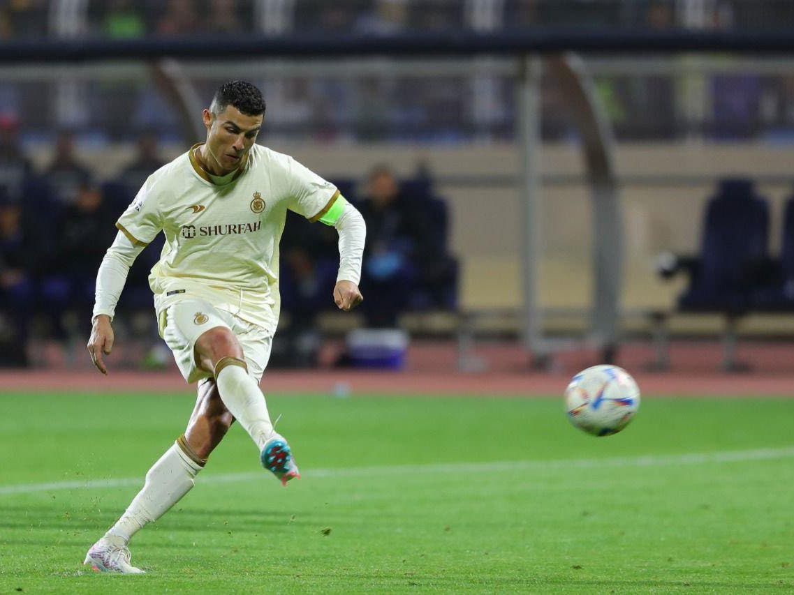 Cristiano Ronaldo nets first goal to help Al Nassr move back top of the  table