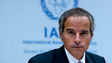 Rafael Grossi, Director General of the International Atomic Energy Agency (IAEA), attends the IAEA’s Board of Governors meeting at the agency’s headquarters in Vienna, Austria on September 12, 2022. (AFP)