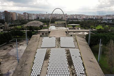 A view shows the Rachid Karami International Fair which was designed by a Brazilian architect Oscar Niemeyer and now inscribed on the UNESCO’s World Heritage List, in the northern city of Tripoli, Lebanon. (Reuters)