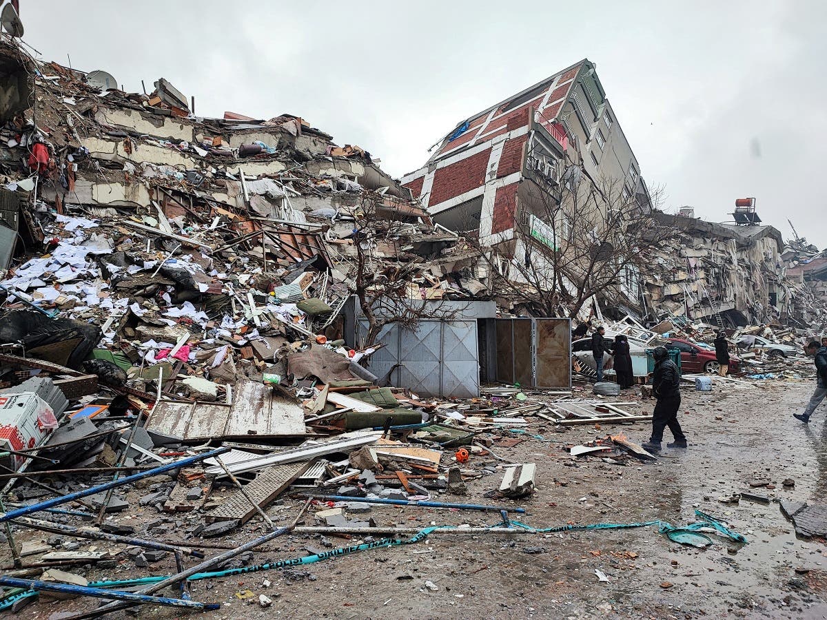 الدمار الذي خلفه الزلزال في تركيا
