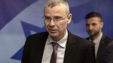 Israeli Justice minister Yariv Levin attends the weekly cabinet meeting at the Prime Minister's office in Jerusalem, on January 15, 2023. Menahem Kahana/Pool via REUTERS
