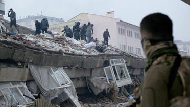People search for survivors under the rubble following an earthquake in Diyarbakir, Turkey February 6, 2023. (Reuters)