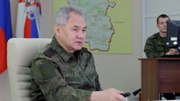 Russian Defense Minister Sergei Shoigu visits headquarters of East military group of Russian troops involved in Ukraine, at unidentified location in an image released January 17, 2023. (Russian Defense Ministry via Reuters)