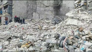 صور للدمار الناجم عن الزلزال في مدينة حلب 