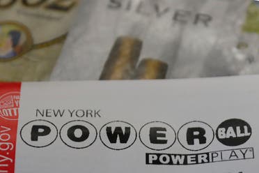 A Powerball lottery ticket is seen in Port Washington, New York, US. (Reuters)
