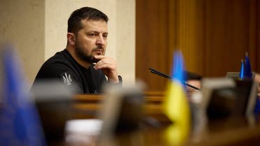Ukraine's President Volodymyr Zelenskyy attends a session of Ukrainian parliament, amid Russia's attack on Ukraine, in Kyiv, Ukraine February 7, 2023. (Reuters)