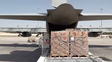 A total of 12 tonnes of essential supplies and several tents to lodge 216 displaced people are part of the initial aid package that falls within the 'Gallant Knight / 2' operation on its first day, state news agency WAM reported Wednesday. (WAM)