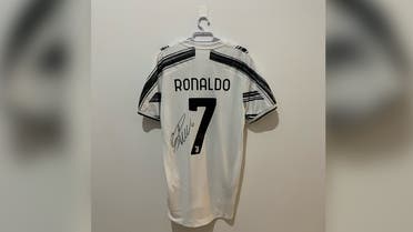 Cristiano Ronaldo’s signed Juventus jersey from Merih Demiral’s personal collection. (Twitter)