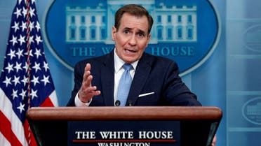 FILE PHOTO: John Kirby, National Security Council Coordinator for Strategic Communications, answers questions during the daily press briefing at the White House in Washington, U.S., January 25, 2023. REUTERS/Evelyn Hockstein/File Photo