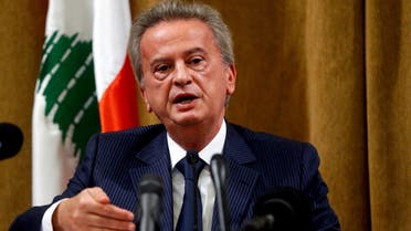 Lebanon’s Central Bank Governor Riad Salameh speaks during a news conference at Central Bank in Beirut, November 11, 2019. (Reuters)