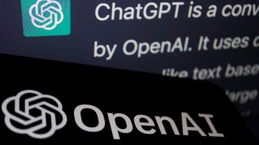 The logo of OpenAI is displayed near a response by its AI chatbot ChatGPT on its website, in this illustration picture taken February 9, 2023. (Reuters)