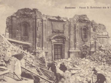 صورة من أفيتسانو عقب زلزال 1915