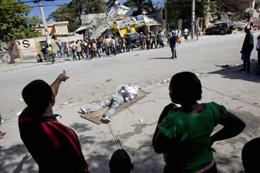 صورة لأحد ضحايا زلزال هايتي