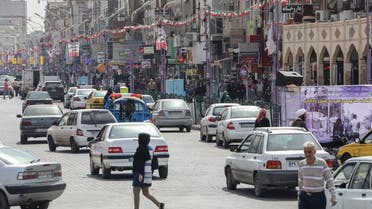 A picture taken on April 11, 2019 shows a partial view of a street in Ahwaz, the capital of Iran’s southwestern province of Khuzestan. (AFP)