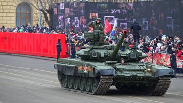 Russian service members drive a tank during a military parade marking the 80th anniversary of the victory of Red Army over Nazi Germany's troops in the Battle of Stalingrad during World War Two, in Volgograd, Russia February 2, 2023. (Reuters)