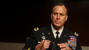 Lieutenant General Michael Kurilla testifies before the Senate Armed Services Committee on his nomination to become Commander of Central Command during a hearing on Capitol Hill in Washington, U.S., February 8, 2022. REUTERS/Brendan McDermid