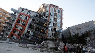 A view shows semi collapsed buildings in the aftermath of a deadly earthquake in Hatay, Turkey February 15, 2023. (Reuters)