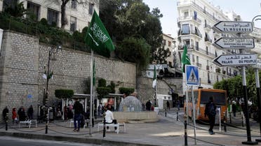 Algerian and Saudi flags are pictured ahead of the visit of Saudi Arabia's Crown Prince Mohammed bin Salman to Algiers, Algeria December 2, 2018. REUTERS/Ramzi Boudina