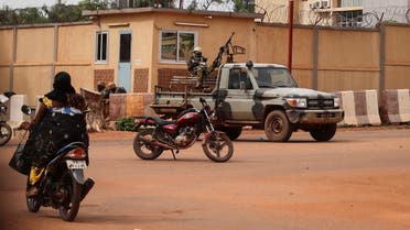 In this file photo taken on September 30, 2022 Burkina Faso soldiers are seen deployed in Ouagadougou. (AFP)