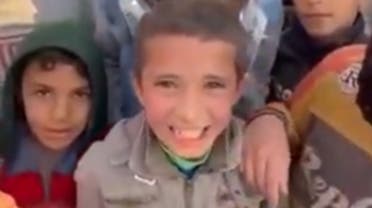  (الصورة من الفيديو )طفل حلب