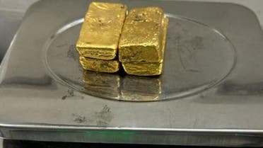 Indian customs officials have seized almost 1,800 grams of gold worth more than $100,000 from a passenger traveling from Saudi Arabia. (Twitter)