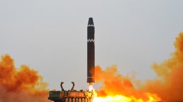 A Hwasong-15 intercontinental ballistic missile (ICBM) is launched at Pyongyang International Airport, in Pyongyang, North Korea February 18, 2023 in this photo released by North Korea's Korean Central News Agency (KCNA).  (Reuters)
