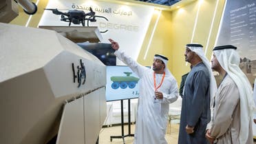 Sheikh Mohamed bin Zayed Al Nahyan, President of the United Arab Emirates tours the 2023 International Defence Exhibition and Conference (IDEX) at Abu Dhabi National Exhibition Centre (ADNEC) in Abu Dhabi, United Arab Emirates, February 21, 2023. (Reuters)