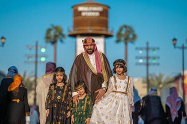Citizens across Saudi Arabia donned traditional clothes in tribute to their heritage as they celebrated the second Founding Day holiday. (Twitter)