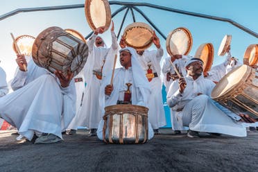Musical performance in Najran on the occasion of Saudi Founding Day. (Twitter)