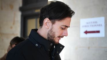 Moroccan singer Saad Lamjarred arrives to appear in court for the opening of his trial, accused of allegedly raping a 20 year old woman in 2016, at the Assizes Court of Paris, on February 21, 2023. (Photo by Bertrand GUAY / AFP)