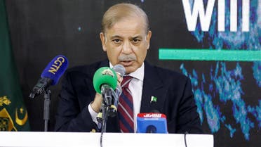 Pakistan's Prime Minister Shehbaz Sharif attends a news conference, as the COP27 climate summit takes place in Sharm el-Sheikh, Egypt, November 7, 2022. (Reuters)